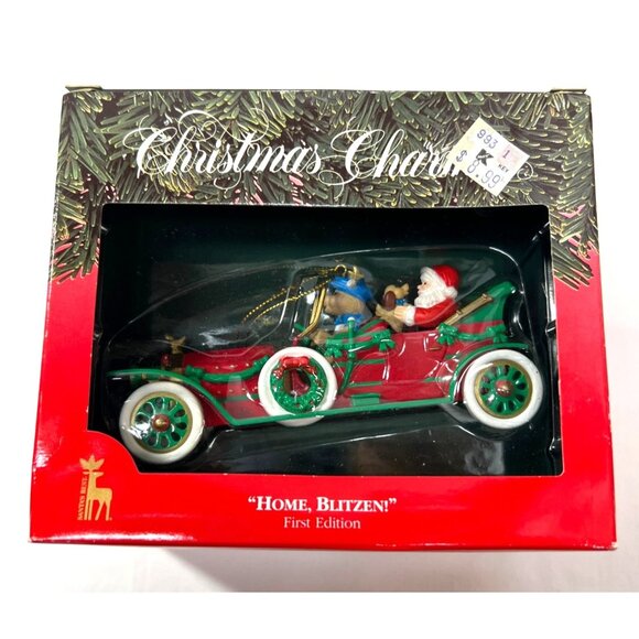 Santas Best Collectable Christmas Charm "Home Blitzen!" First Edition Car - Picture 5 of 6